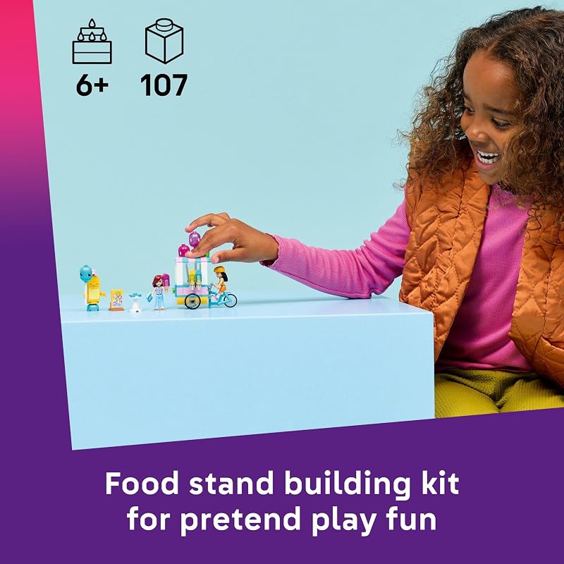 LEGO Friends Ice Cream Balloon Stand Building Toy for Girls Boys Pretend Play Set for Kids Ages 6 W Liann Paisley Minidolls Accessories Gift Idea for Birthdays 42692