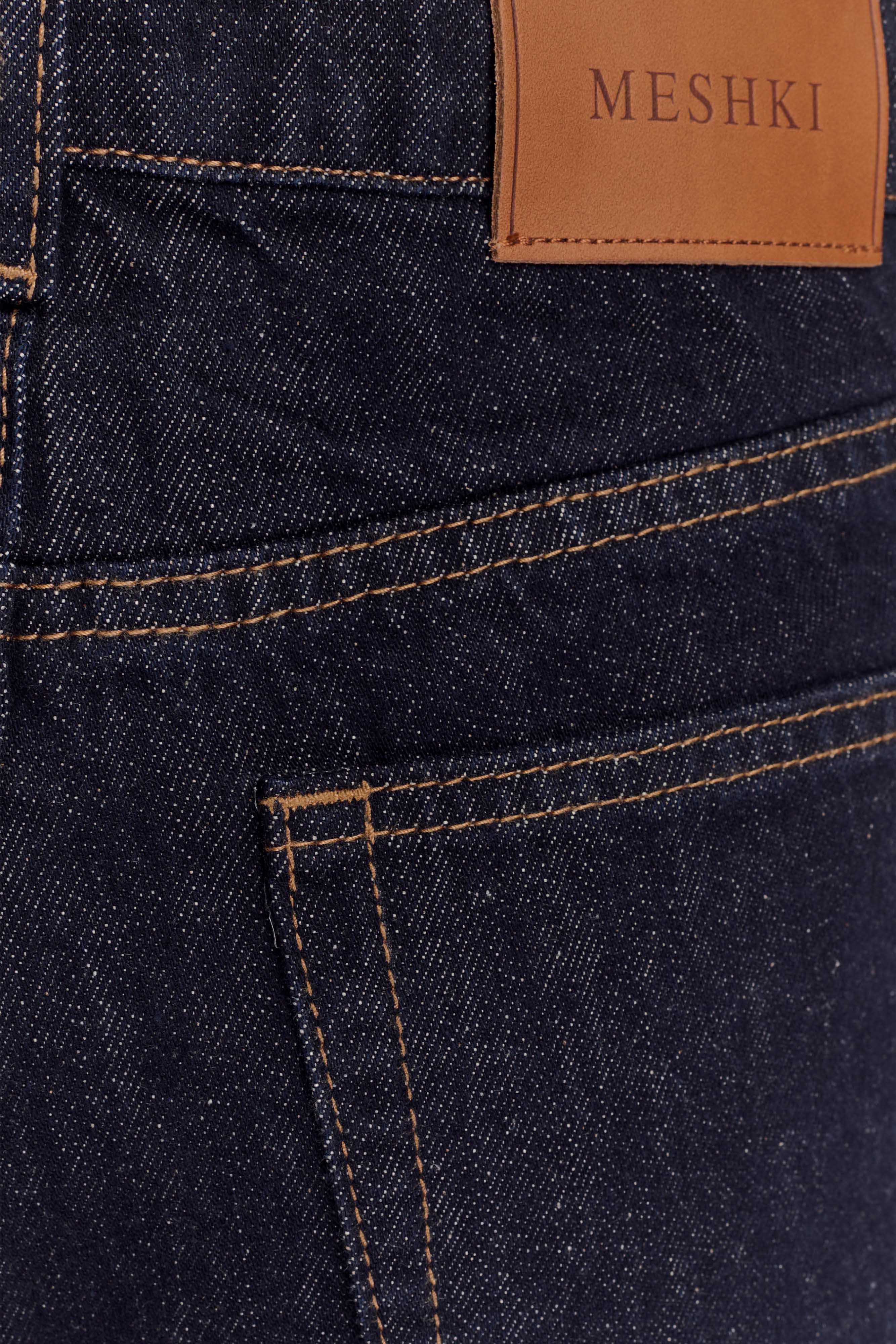 Janine High Waisted Straight Leg Jeans Washed Indigo Blue