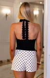 Charlee Black Lace Halter Neck Top