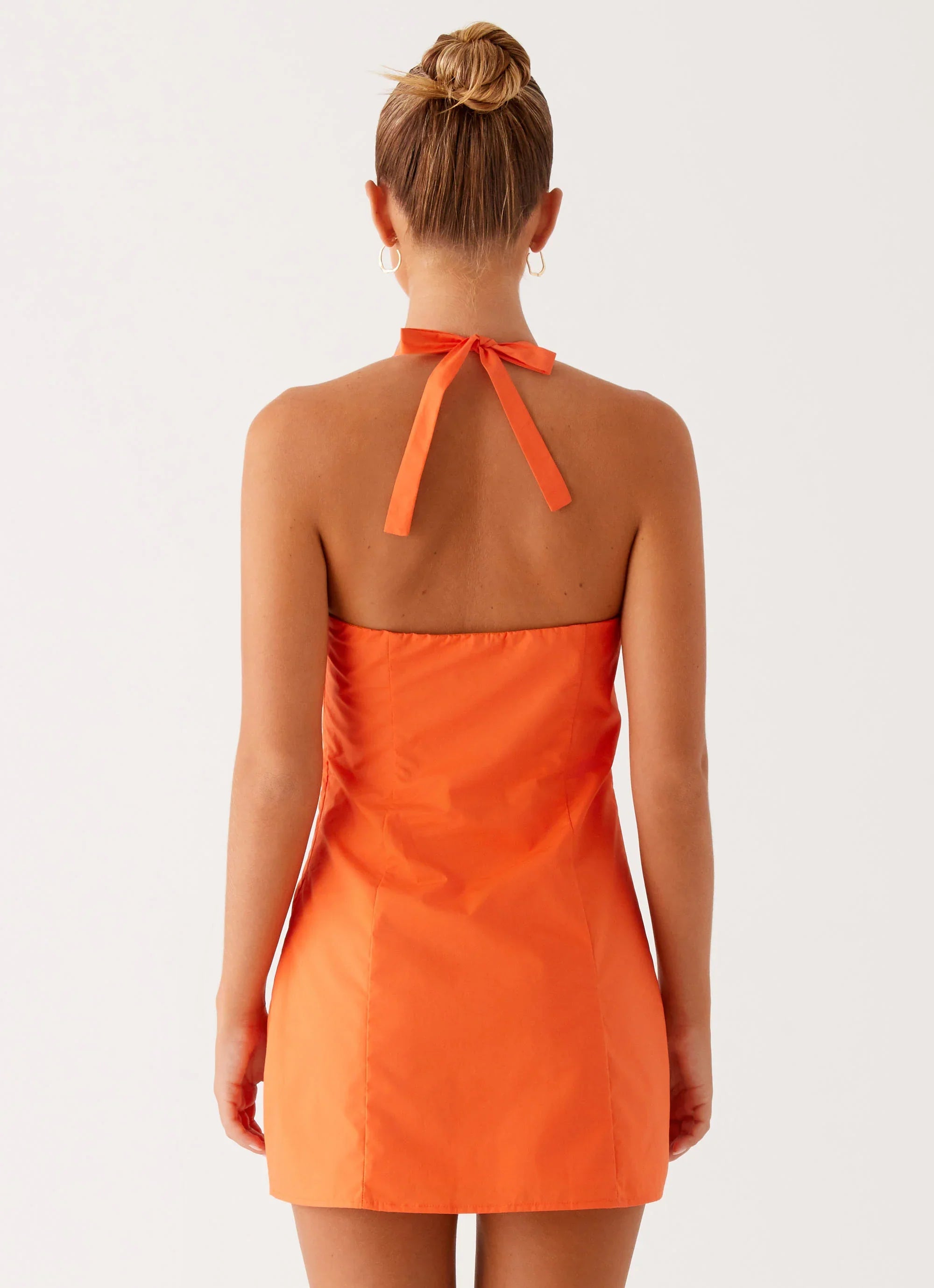 Contessa Halter Mini Dress Orange