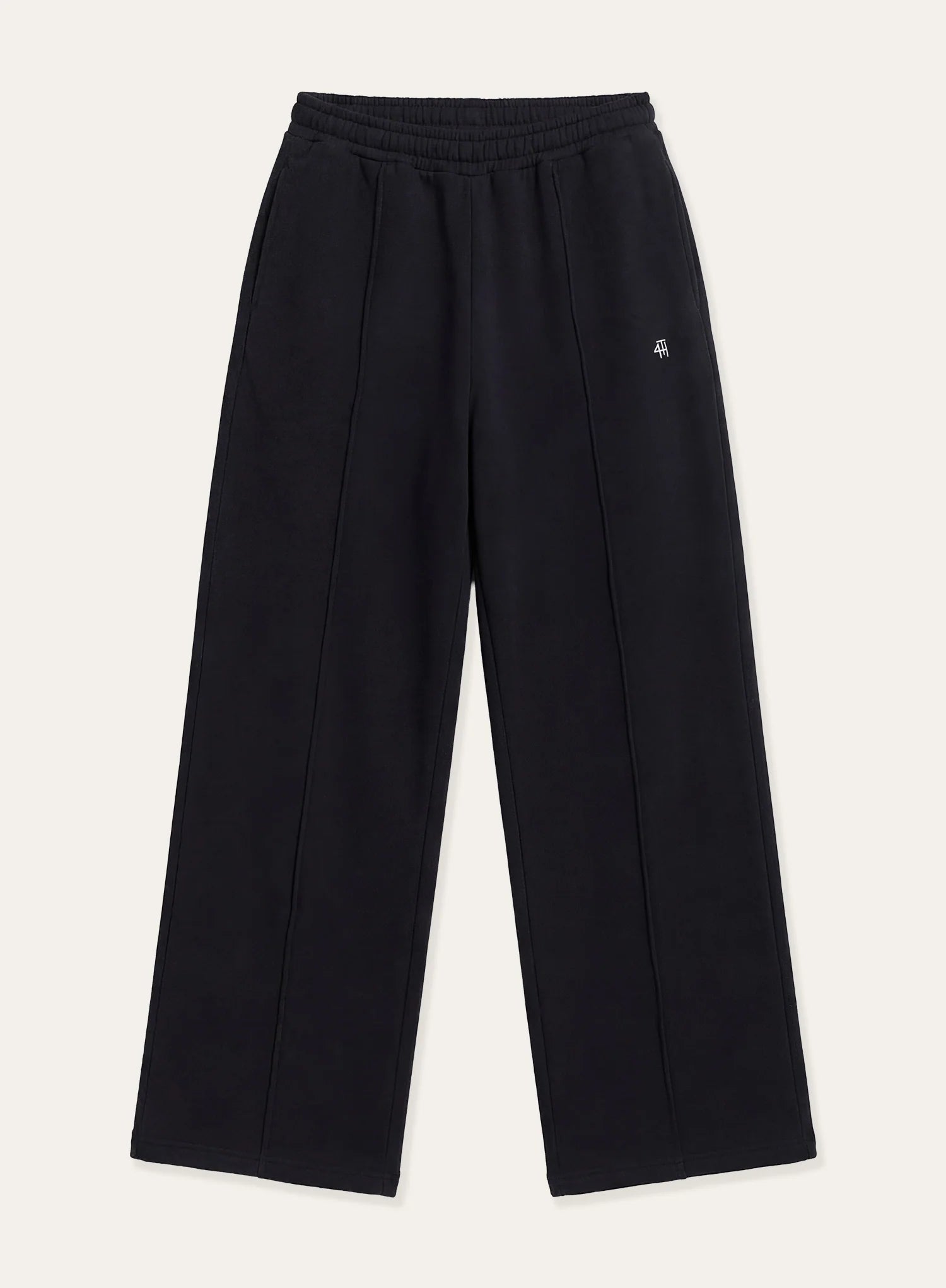 Black 4th Wide Leg Branded Joggers
