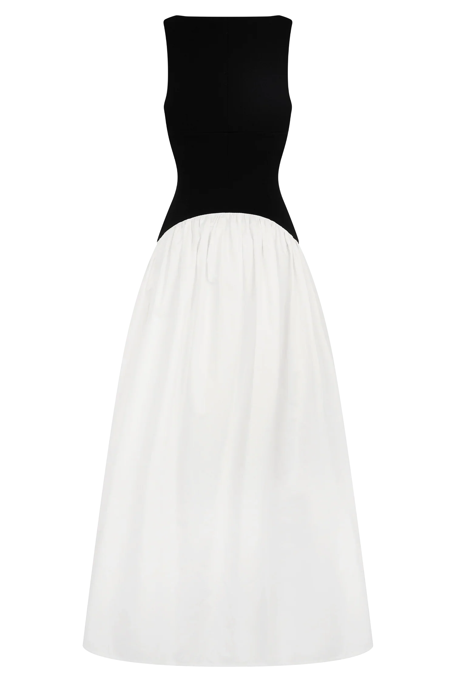 Acacia Contrast Sleeveless Maxi Dress Black White