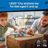 LEGO City Passenger Jet 60492 Building Toys for Boys Girls Ages 4 Airplane Toy Set W 4 Minifigures Pretend Play 118 pieces Gift for Birthdays