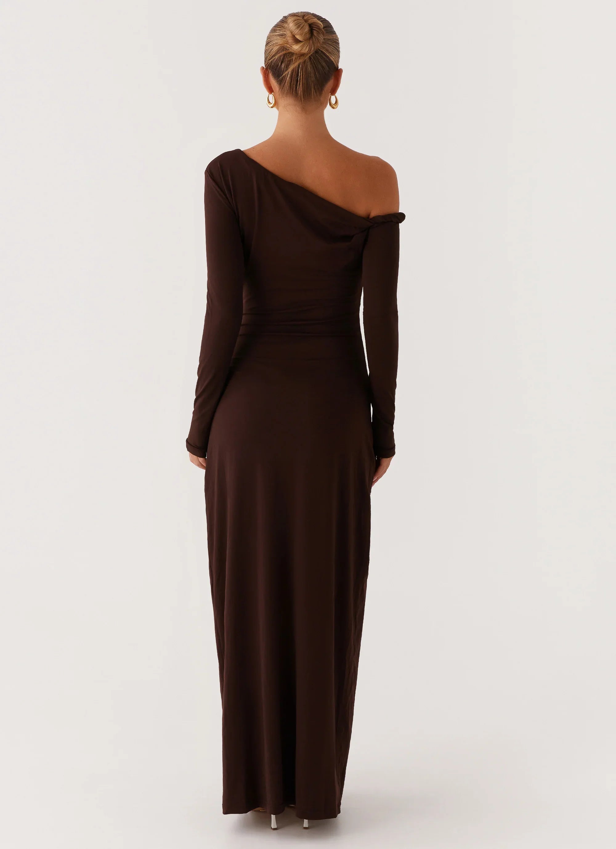 Jordana Twist Maxi Dress Brown