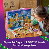 LEGO Friends Advent Calendar 2025 Building Toy Holiday Countdown Set for Girls Boys Ages 6 24 Buildable Surprises 5 Minidolls 5 Pets Kids Gift Idea for Christmas 42668