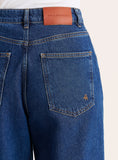 Indigo Wash High Waisted Straight Leg Jeans