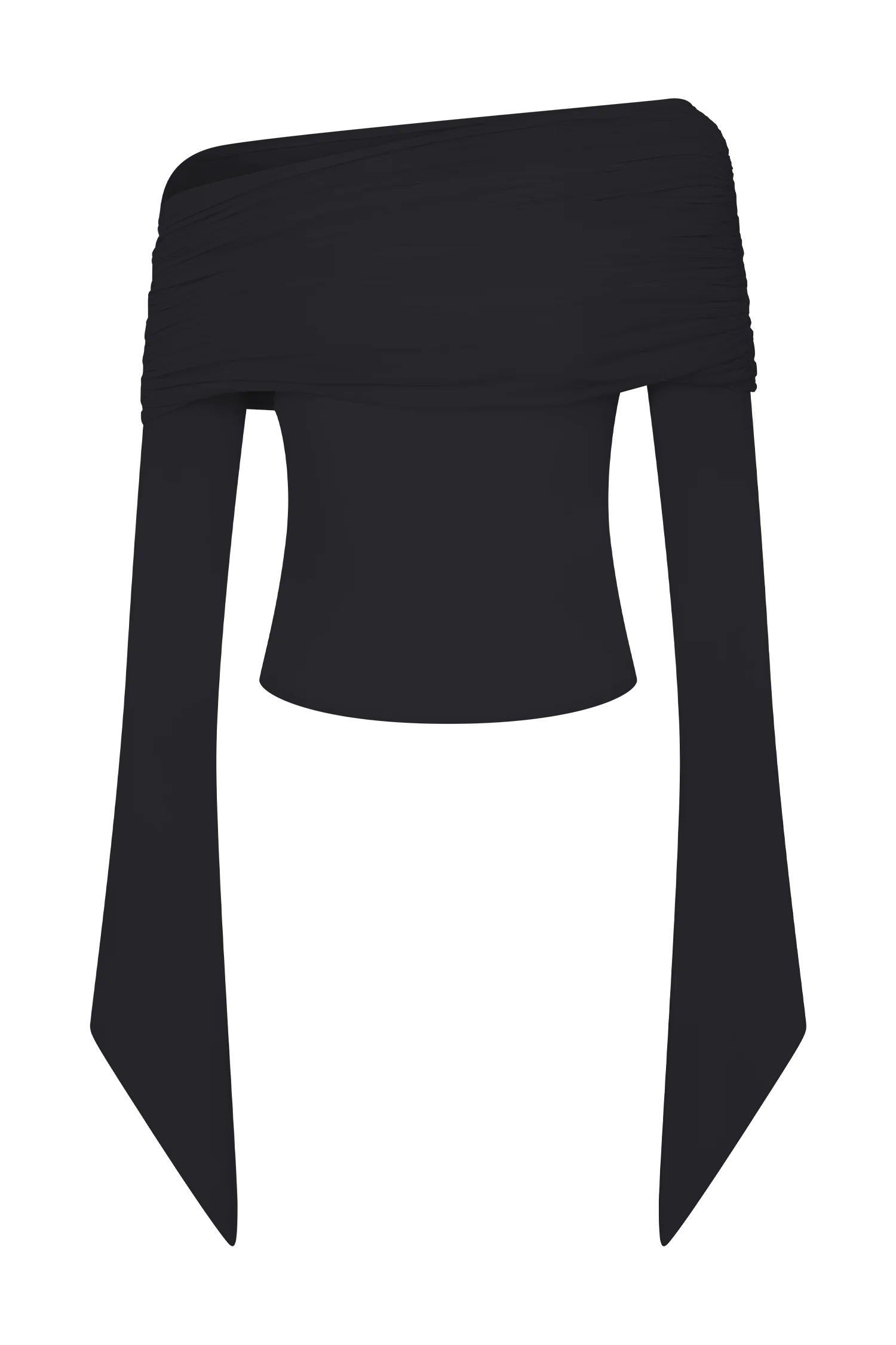 Dahlia One Shoulder Top Black