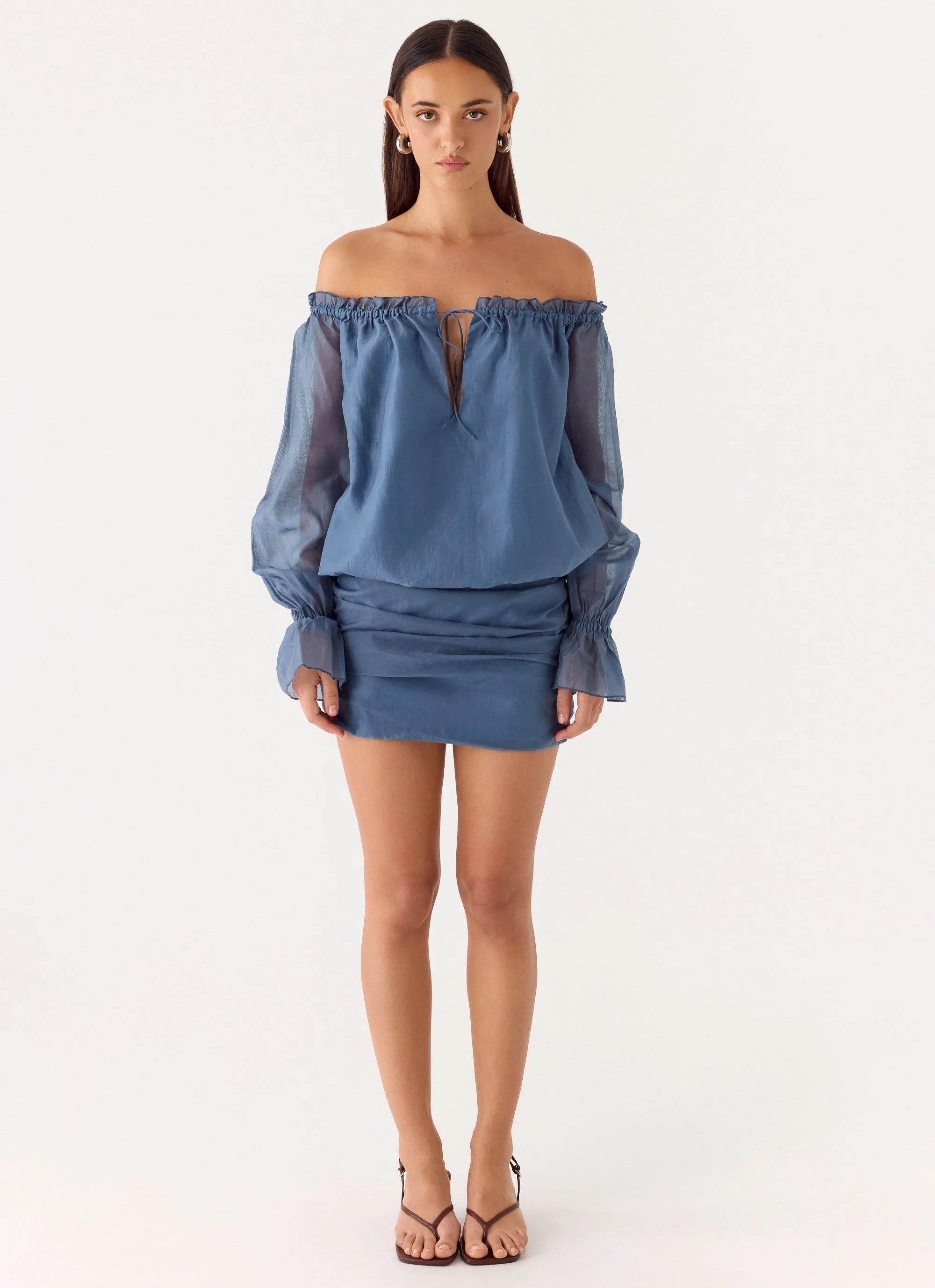 Tedara Mini Dress Washed Navy