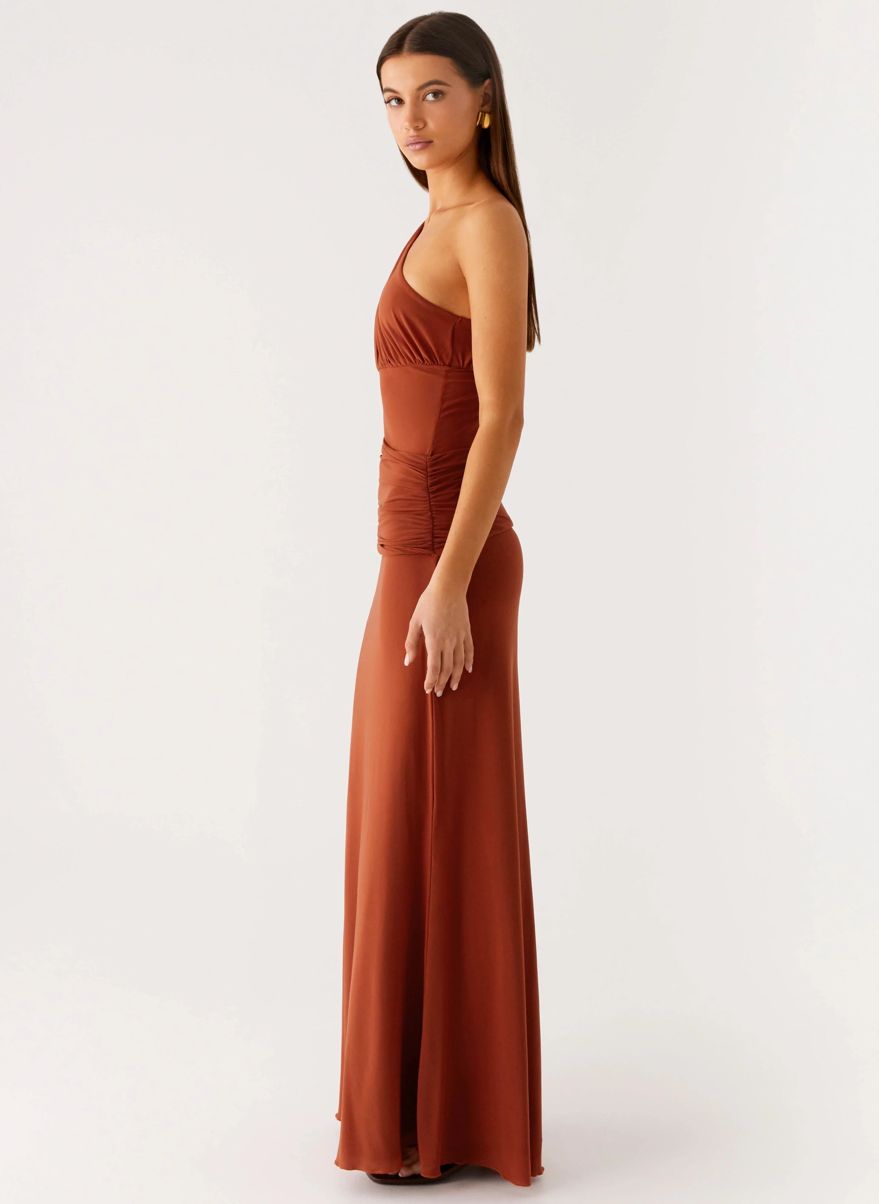 Glimmer Maxi Dress Rust