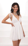 Ties A line Dress in White