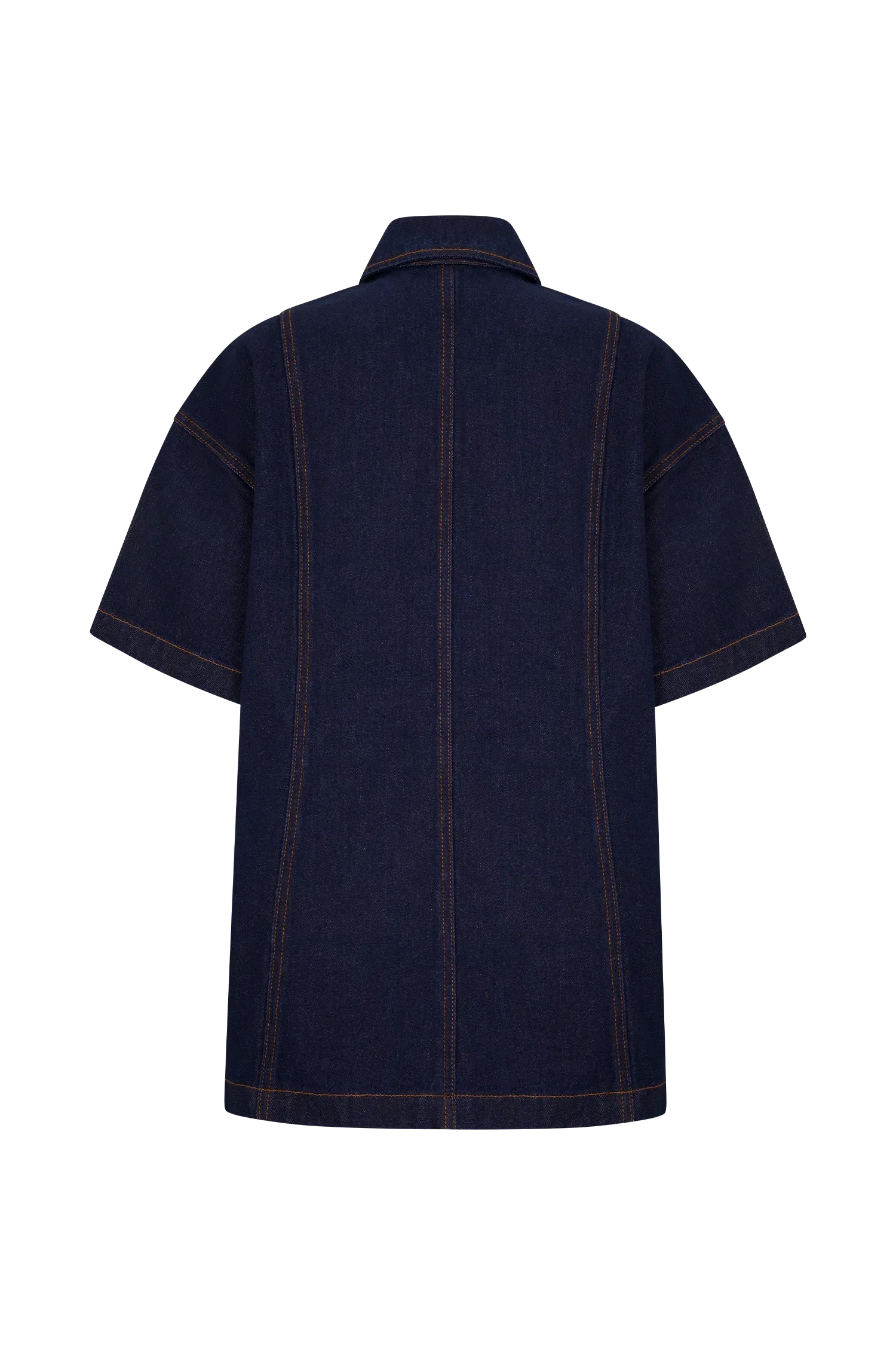 Maya Oversized Denim Shirt Indigo Blue