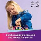 LEGO Friends Puppy Playground Pretend Play Building Toy Creative Storytelling Playset for Girls Boys Ages 4 Includes 3 Dog Toys 2 Minidolls Gift Idea for Birthdays Pet Lovers 42665