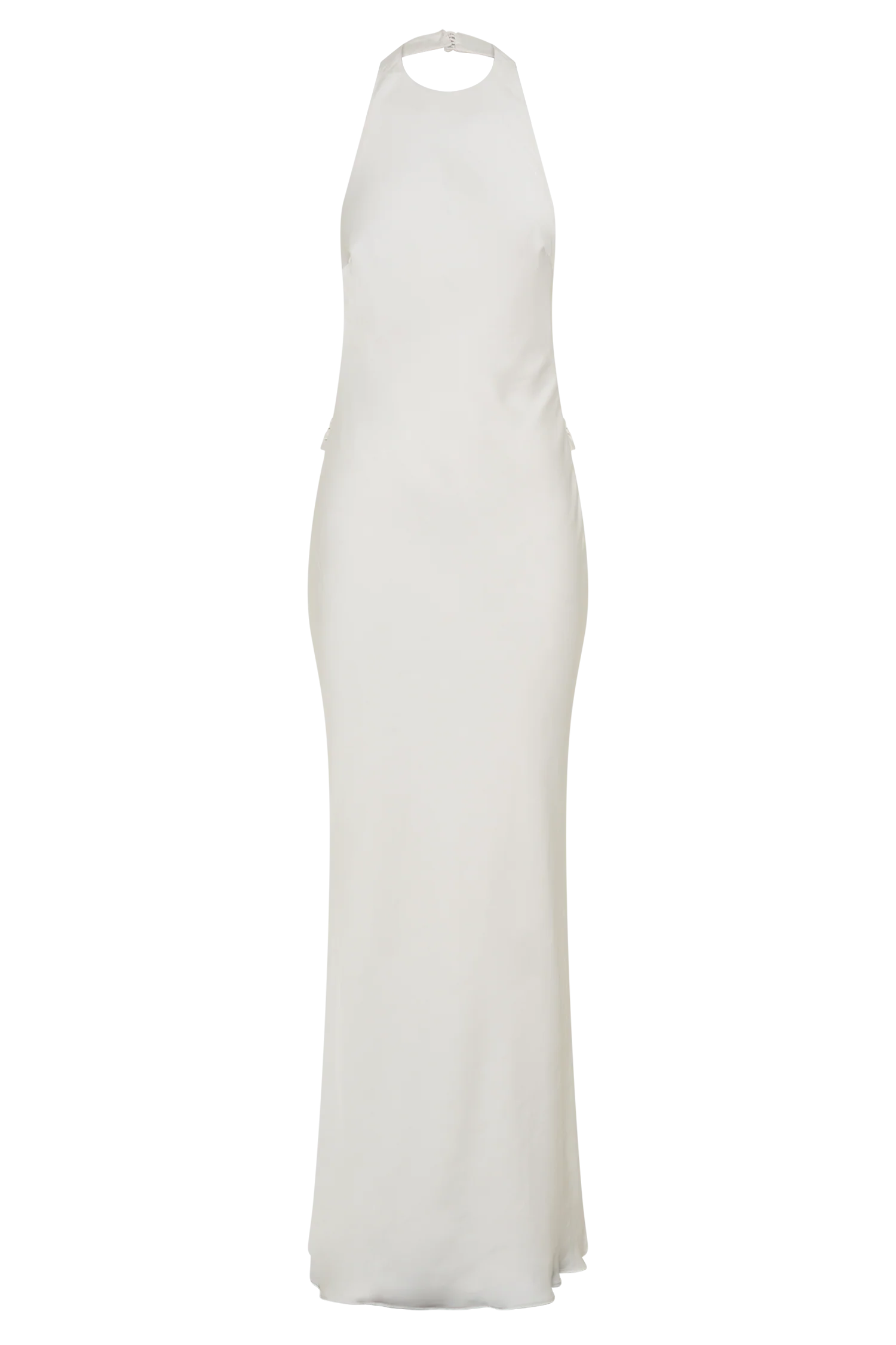 Rinna Satin Halter Maxi Dress Ivory
