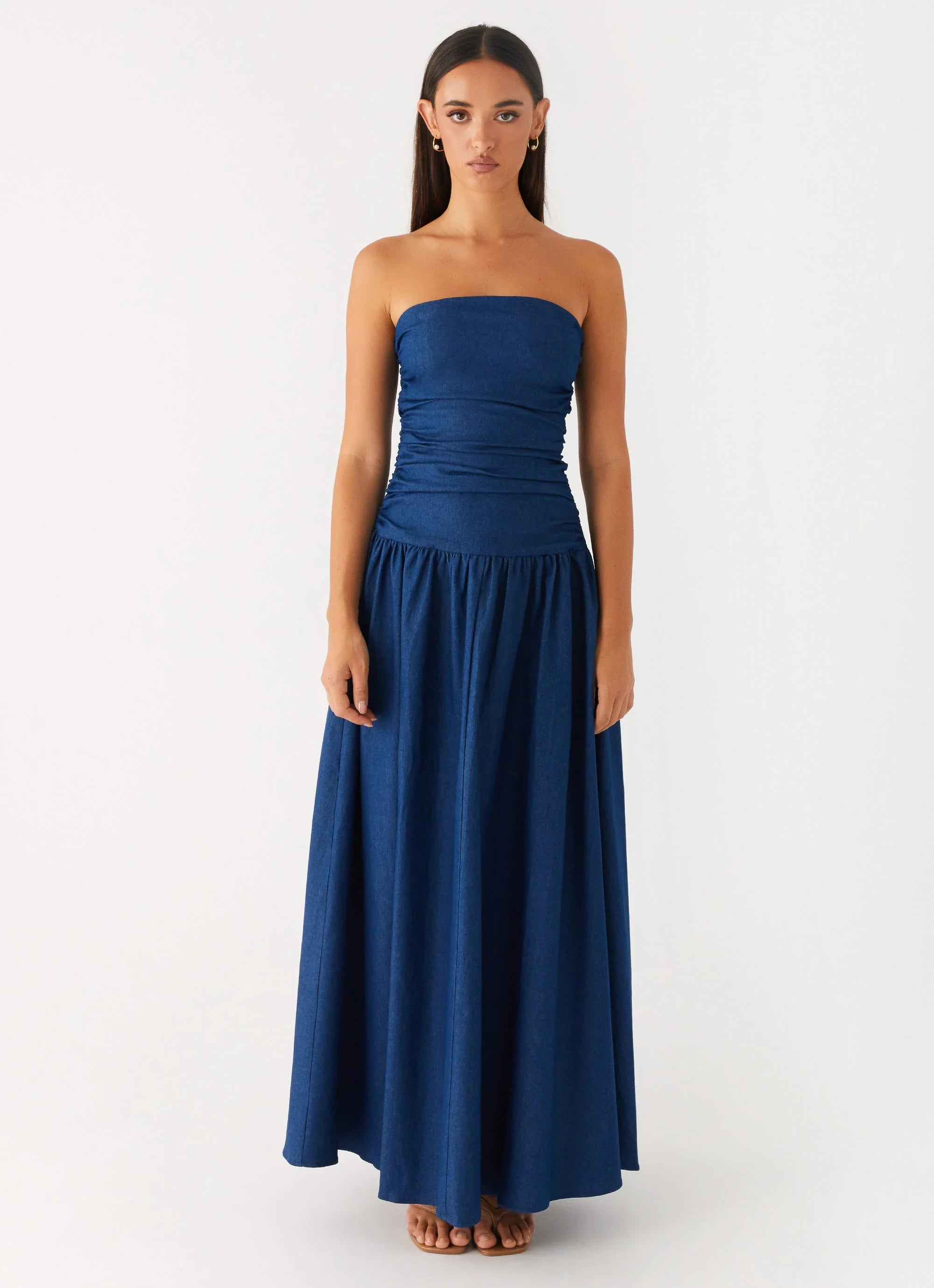 Carmel Denim Maxi Dress Indigo