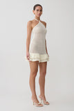 Carrisa Crochet Knit Mini Dress White