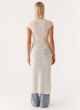 Gisele Lace Midi Dress Ivory