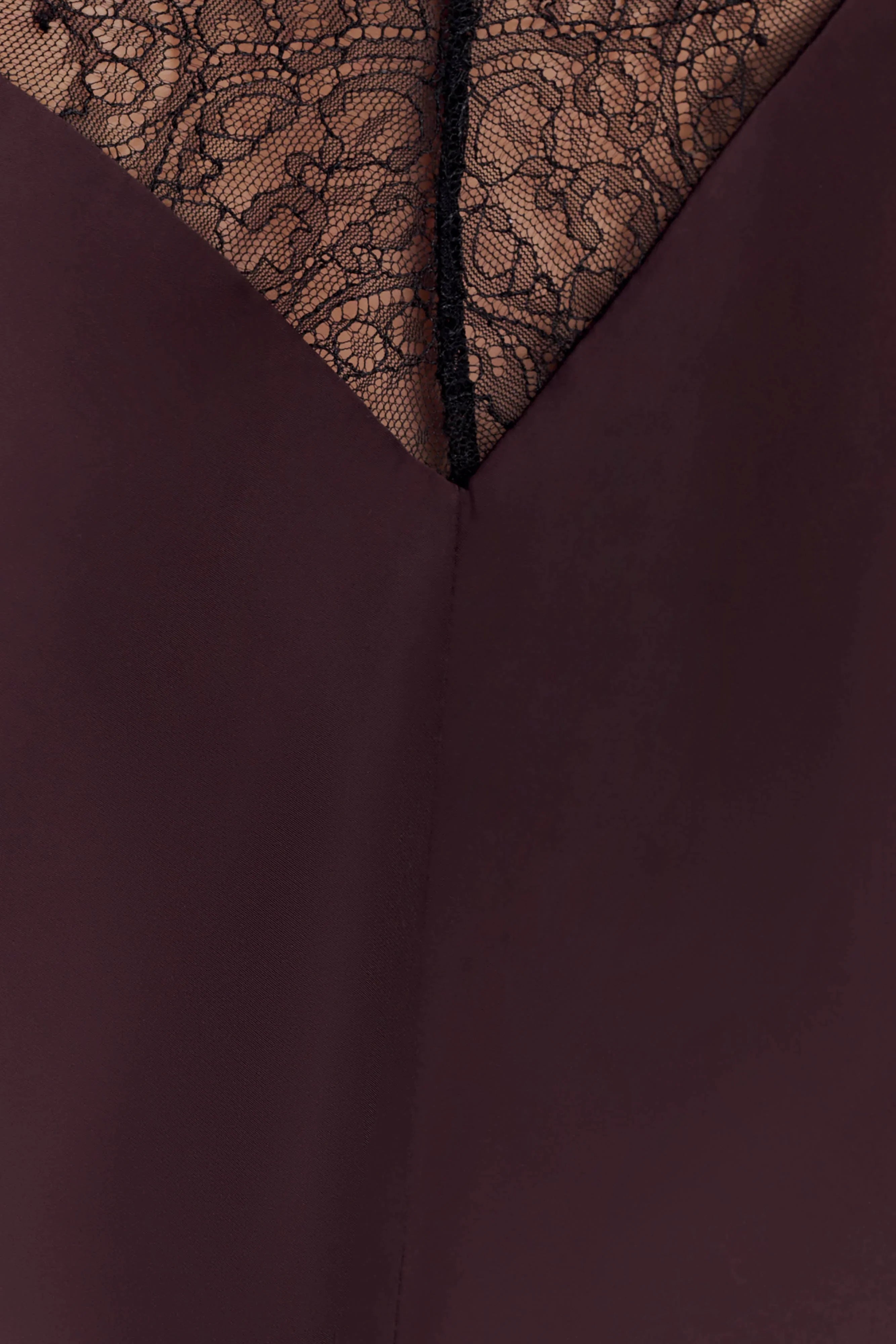 Regina Halter Lace And Satin Mini Dress Chocolate