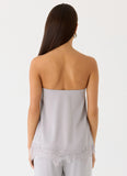 Sella Strapless Top Misty Blue
