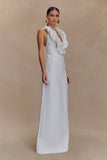 Carolyn Linen Bubble Maxi Dress White