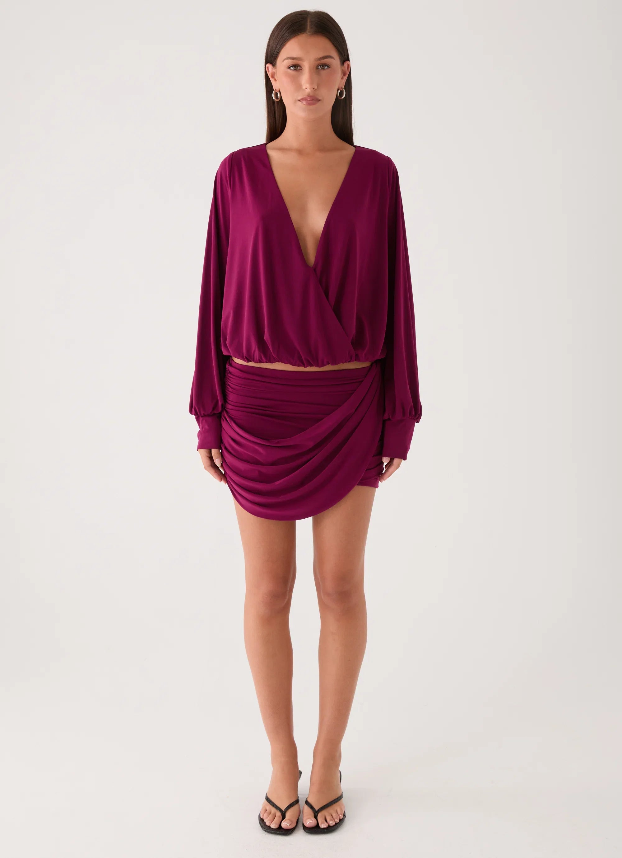 Ettah Long Sleeve Top Plum