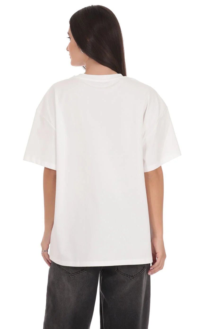 Lucy Graphic T Shirt in White