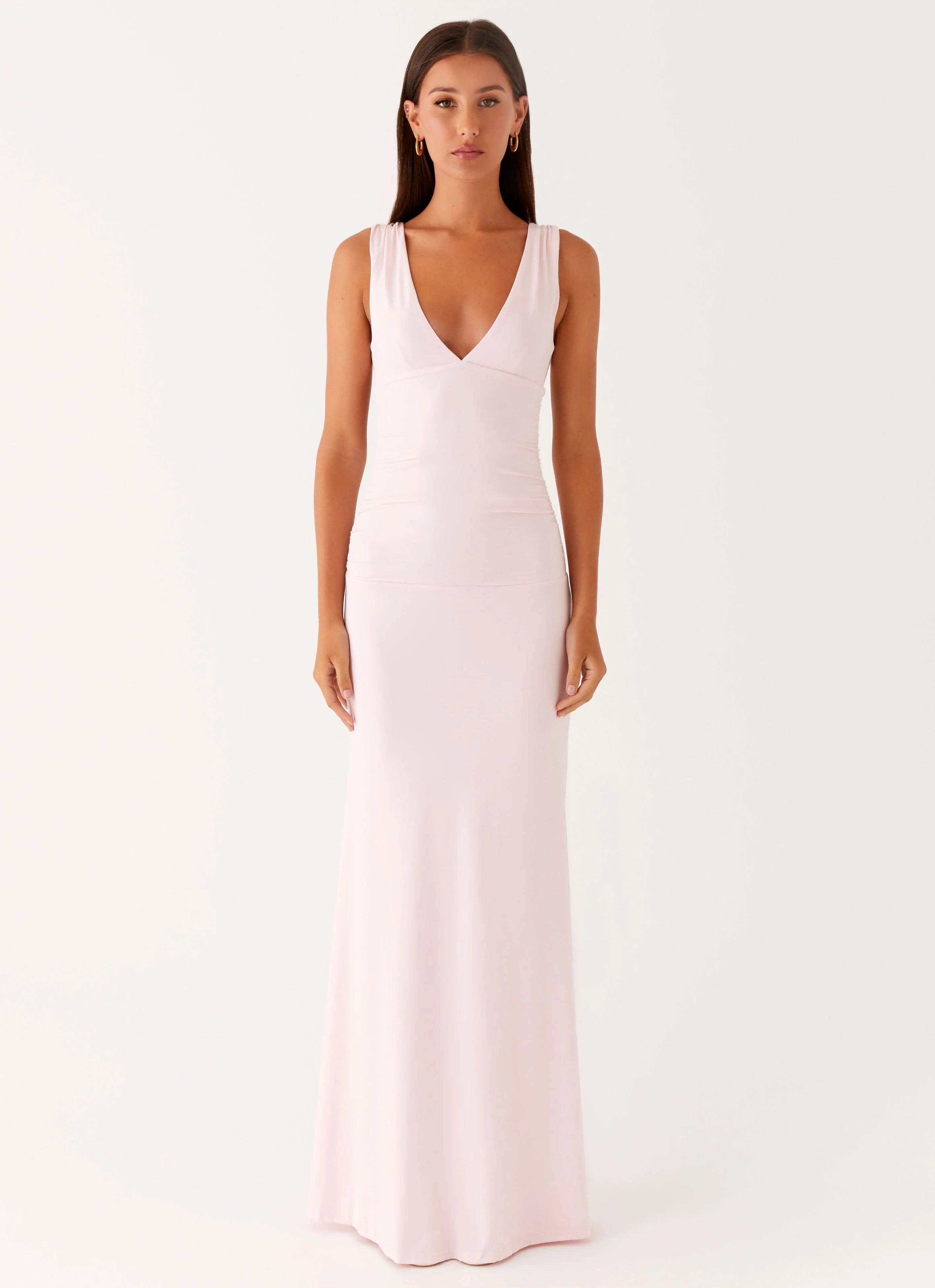 Cherry Sky Maxi Dress Baby Pink