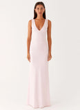 Cherry Sky Maxi Dress Baby Pink