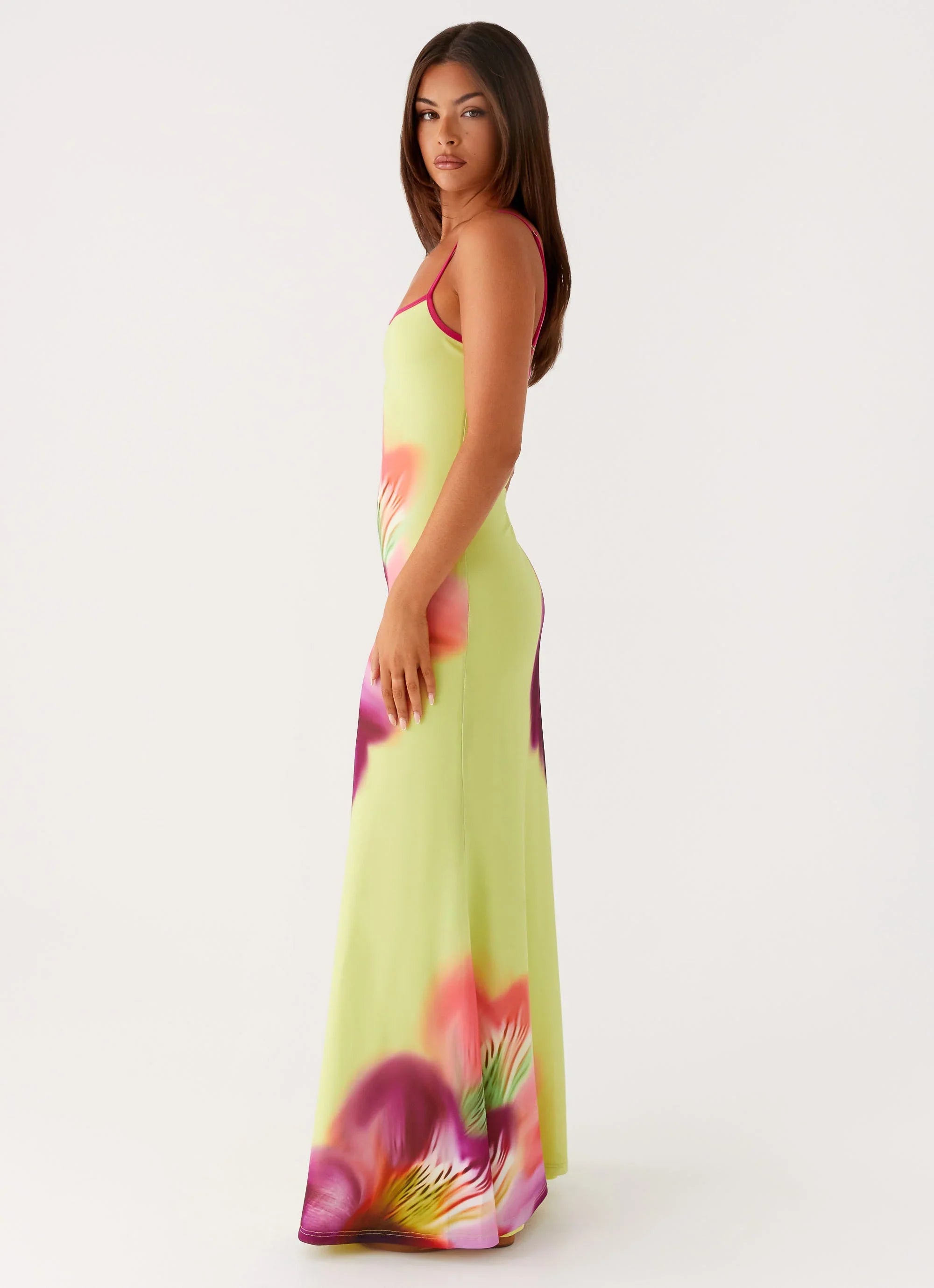 Everett Maxi Dress Green Tropical