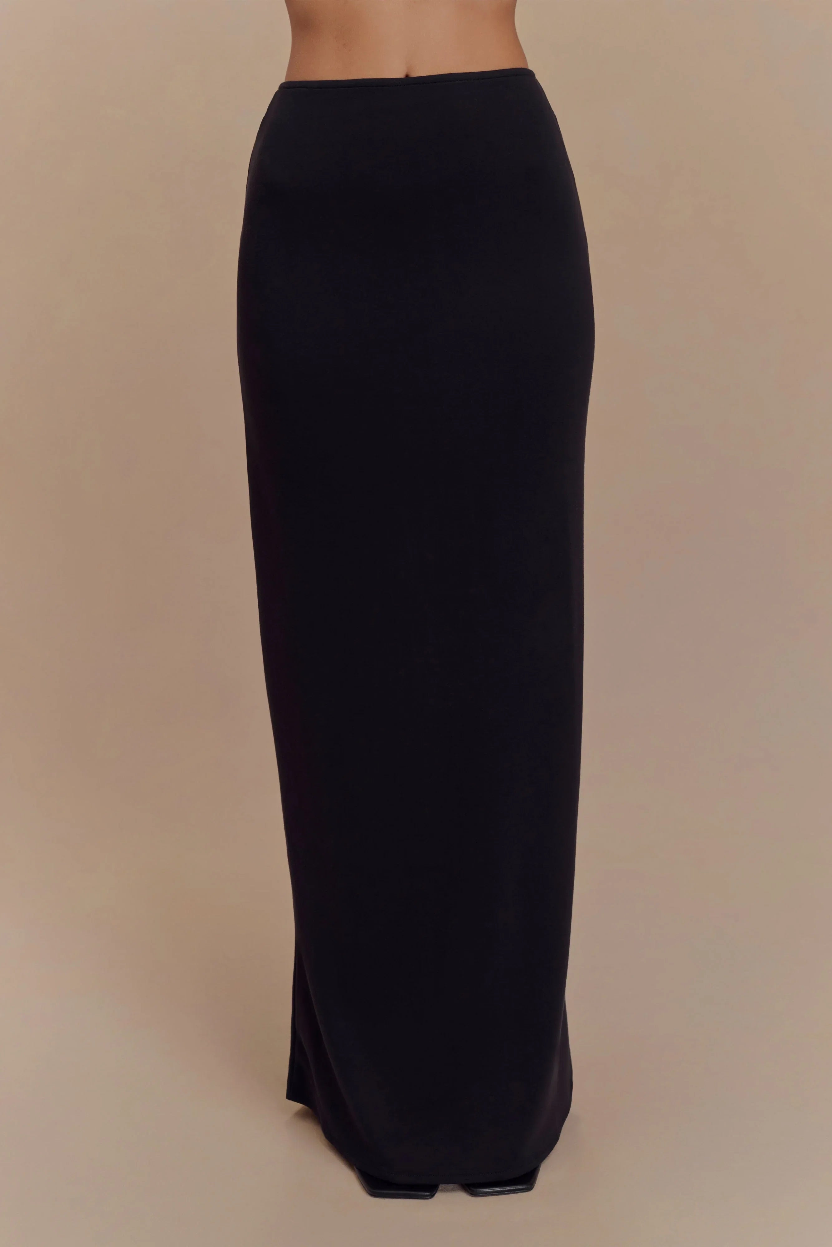 Eris Scuba Jersey Maxi Skirt Black
