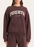 Chocolate Fourth Branded Oversized Sweatshirt