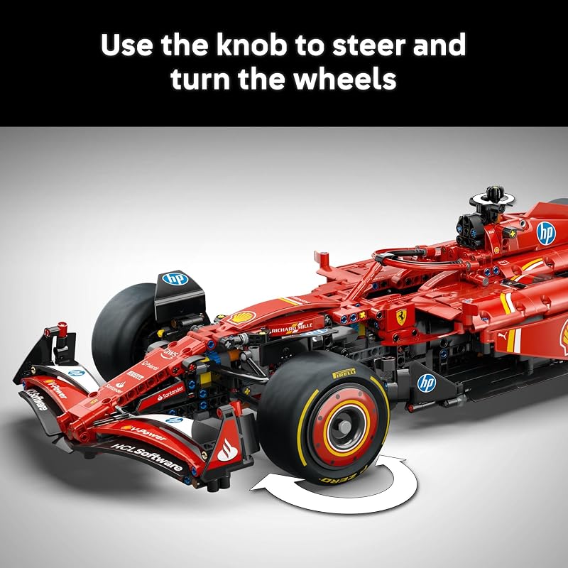 LEGO Technic Ferrari SF 24 F1 Model Car Kit Building Set for Adults Ages 18 with Realistic Features Ferrari DIY Craft for Display Gift Idea for F1 Fans 42207