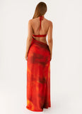 Elixis Maxi Dress Scarlet Blur