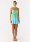 Calantha Scarf Mini Dress Sea Ombre