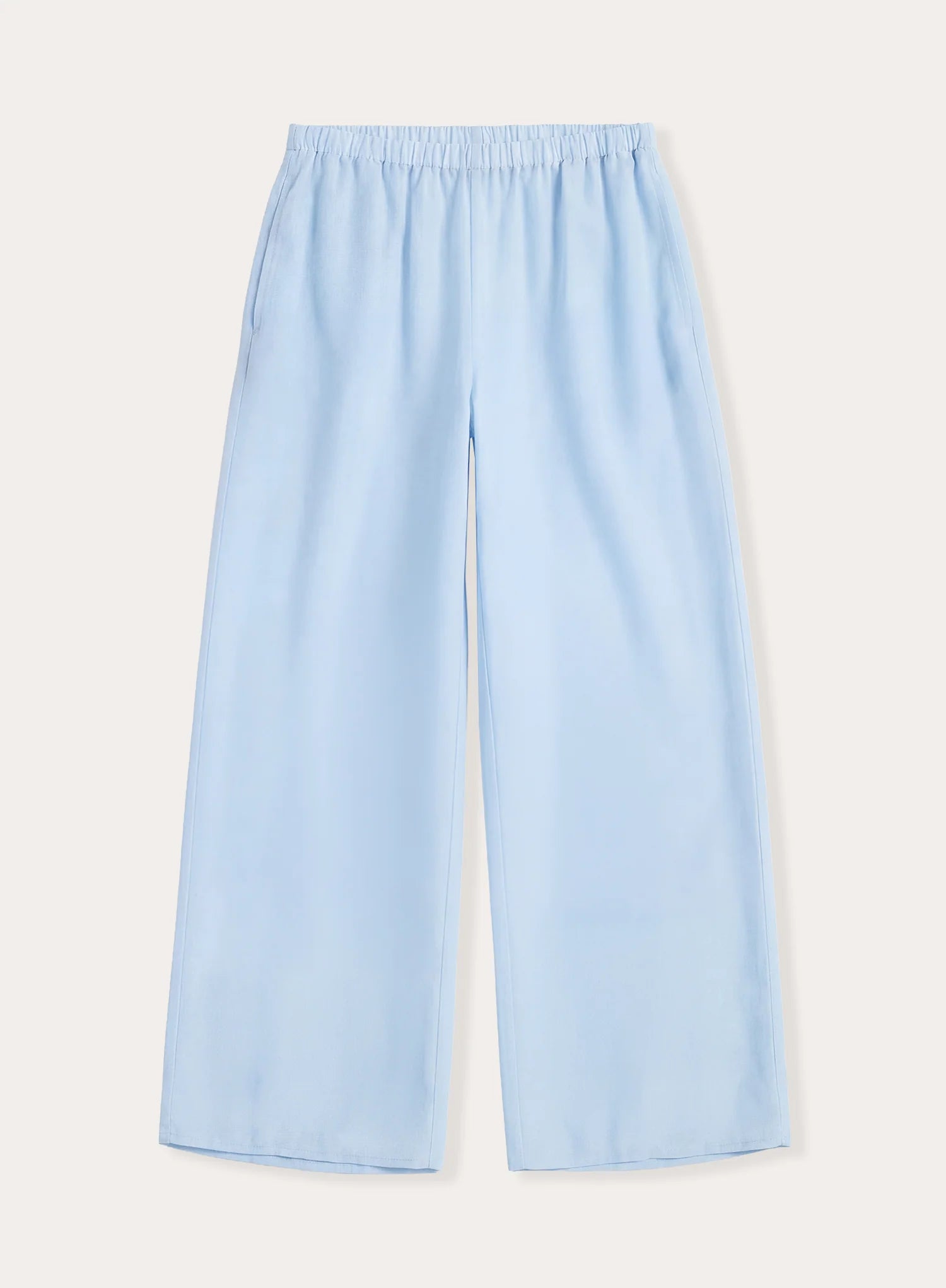 Light Blue Semi Sheer Wide Leg Trousers