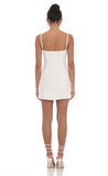 Bow Ties Bodycon Dress in White