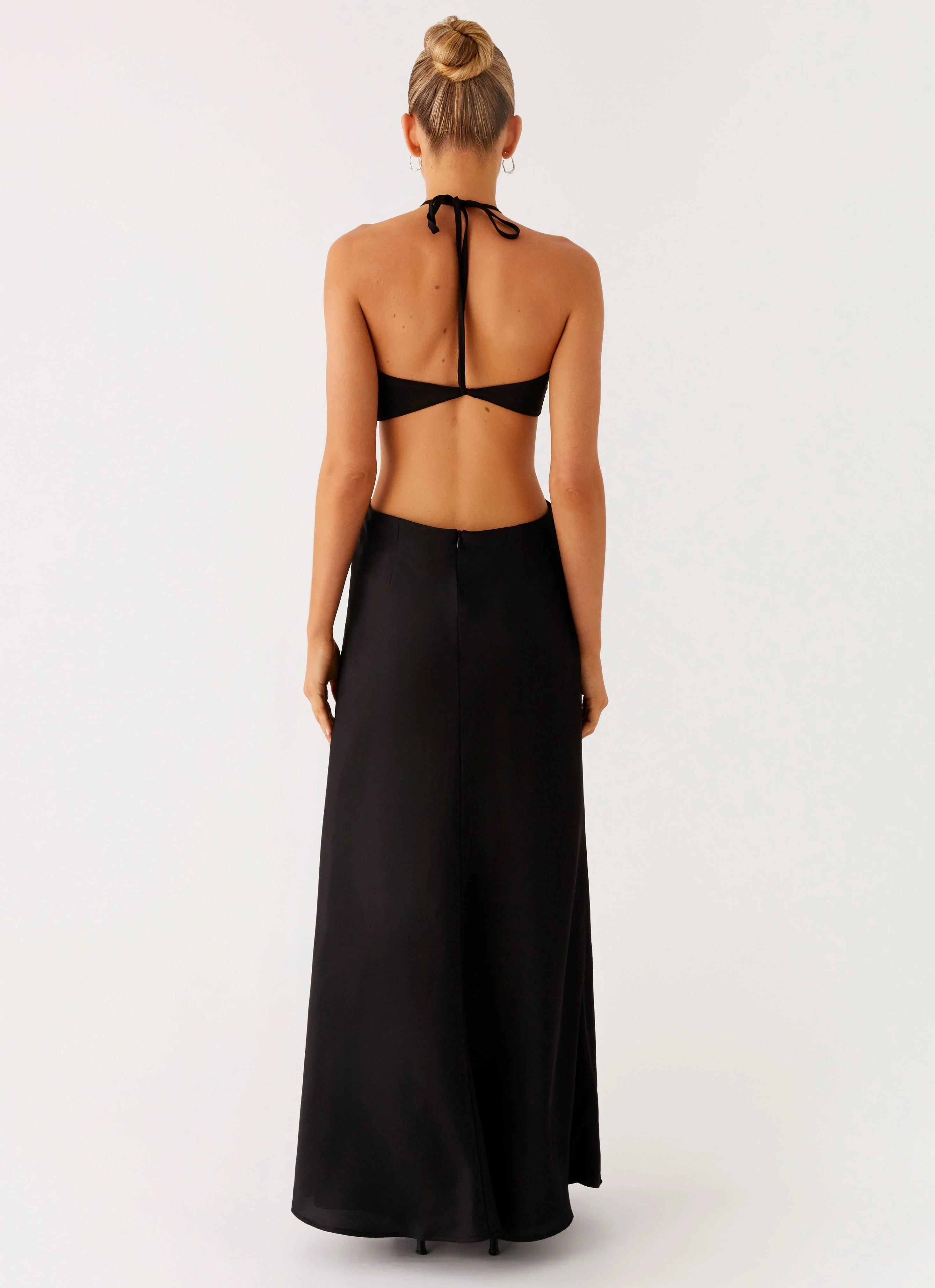 Sweetheart Cut Out Maxi Dress Black