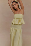 Amirah Midi Skirt Lemon