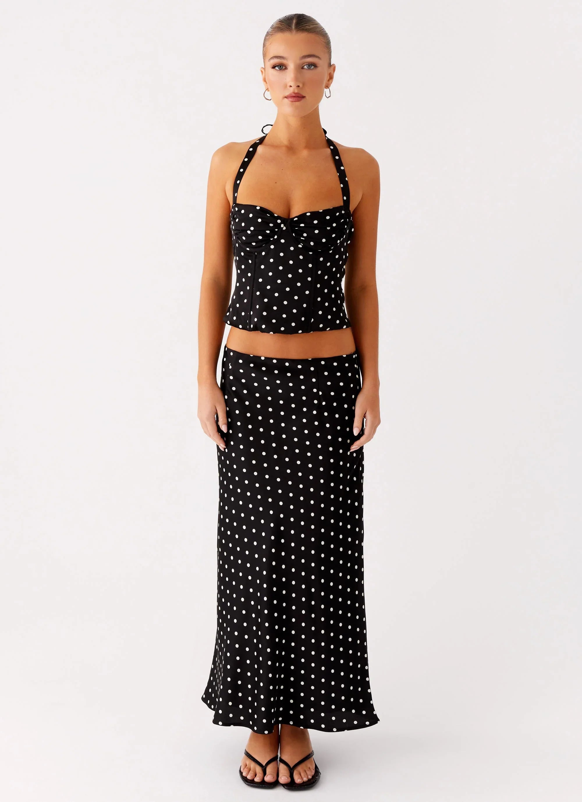 Breanne Top Black Polka Dot