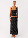 Breanne Top Black Polka Dot