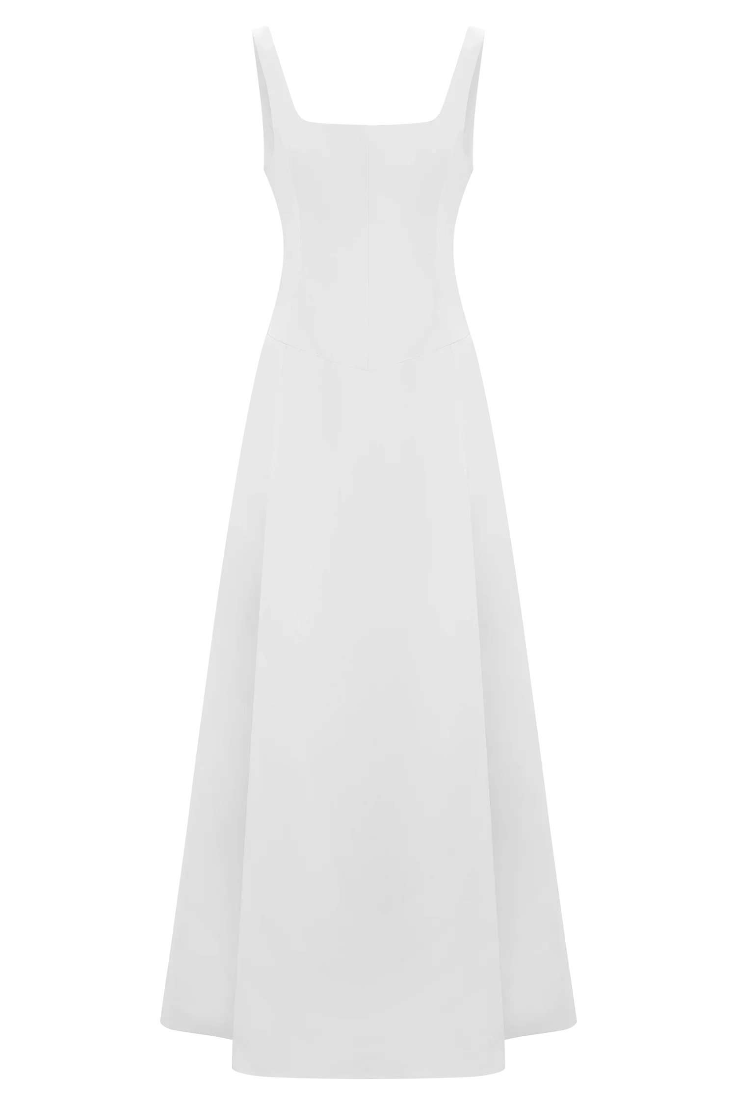 Salma Drop Waist Cotton Maxi Dress White