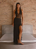 Wrenna Halter Neck Maxi Dress Black