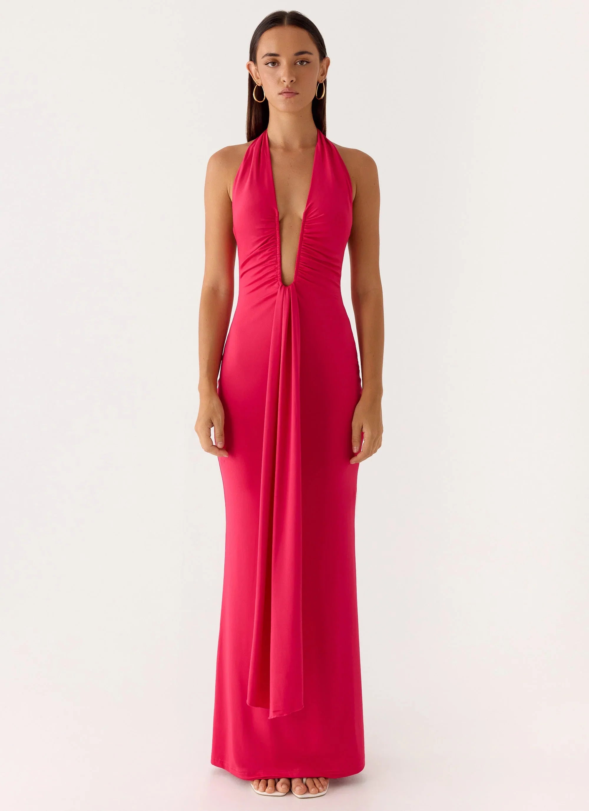 Emiliana Maxi Dress Red Magenta