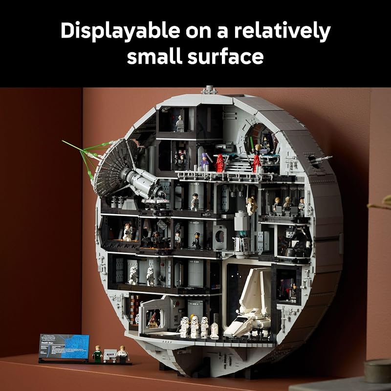 LEGO Star Wars Death Star Building Set for Adults Ages 18 Collectible Room Decor for Office Bedroom or Book Shelf Fun Activity for Men Women Movie Fans Gift Idea for Birthdays 75419