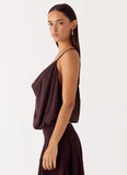 Yaz Top Chocolate Plum