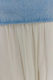 Tully Chiffon Denim Maxi Skirt 80S Blue