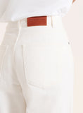 White High Waist Straight Leg Jeans