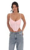 Lace Corset Top in Pink
