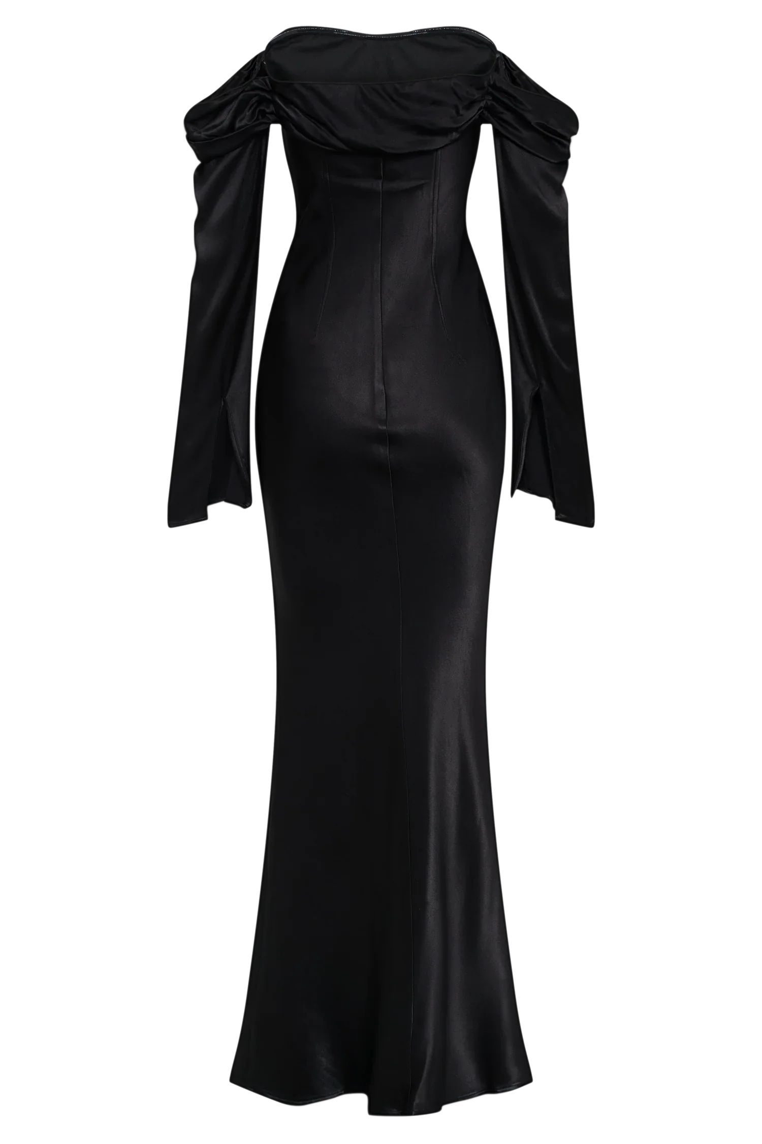 Giselle Off Shoulder Cowl Neck Maxi Dress Black