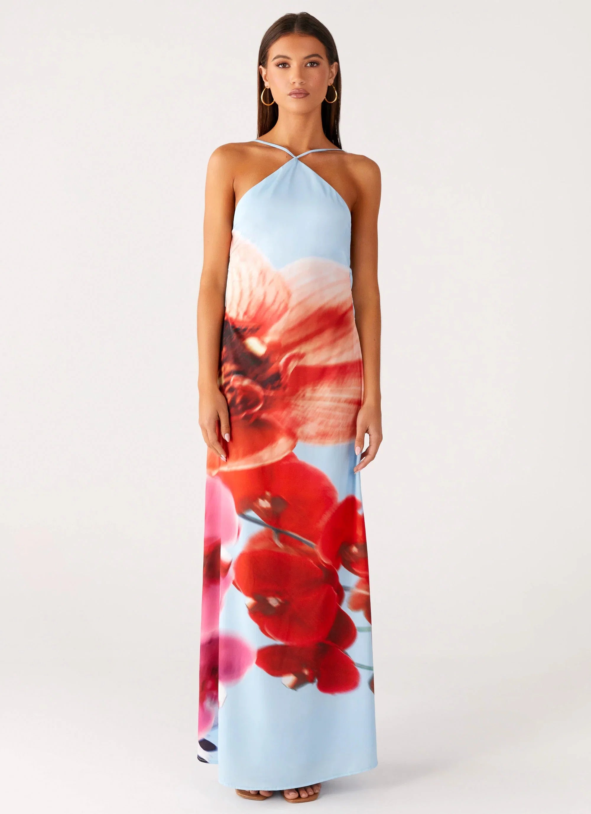 Chloe Maxi Dress Turquoise Bloom