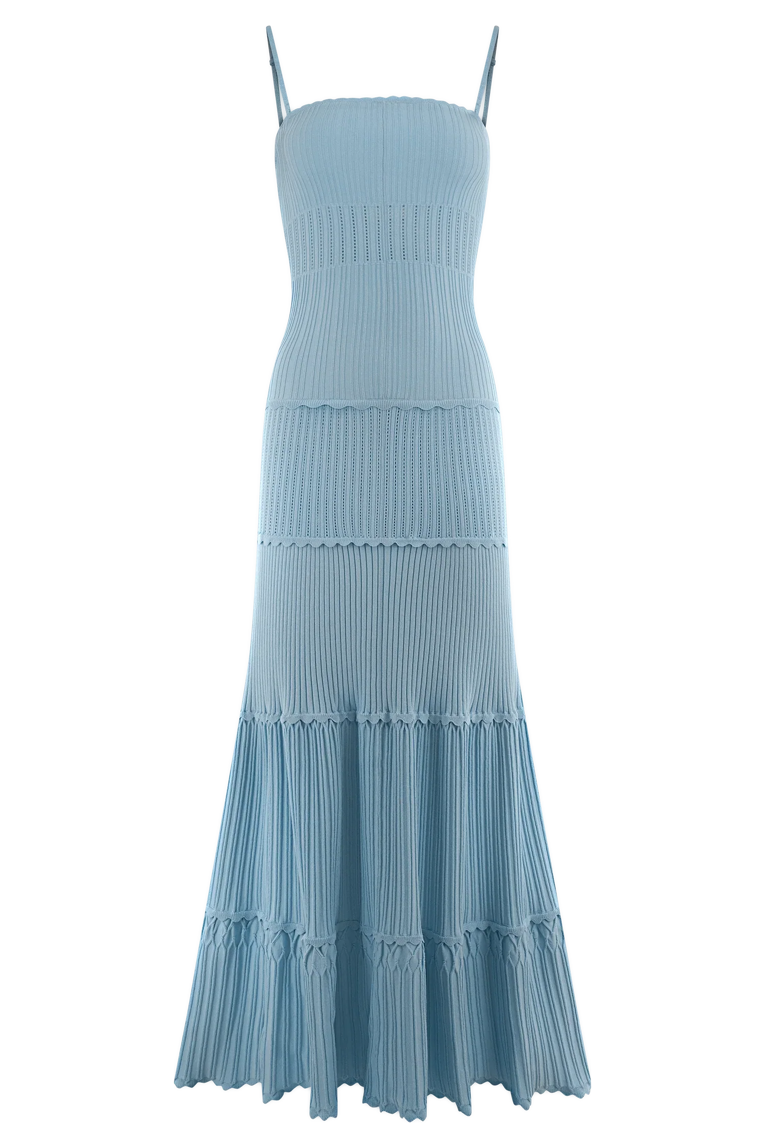 Finley Pointelle Knit Maxi Dress Cornflower Blue